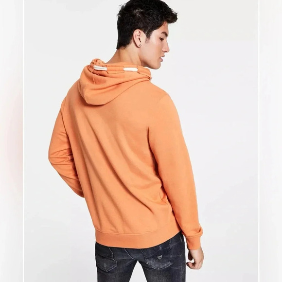 Guess Men's Saffron Peach Zadook Long‎ Sleeve Hoodie Size Large - Picture 4 of 9